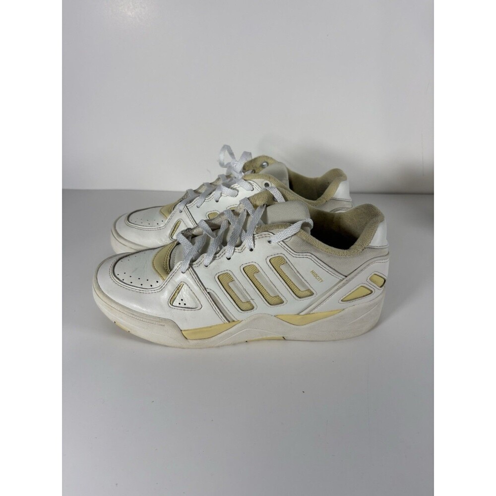 Adidas Midcity Core White Easy Yellow Women's Lace Up Shoes Sneakers Size 8.5